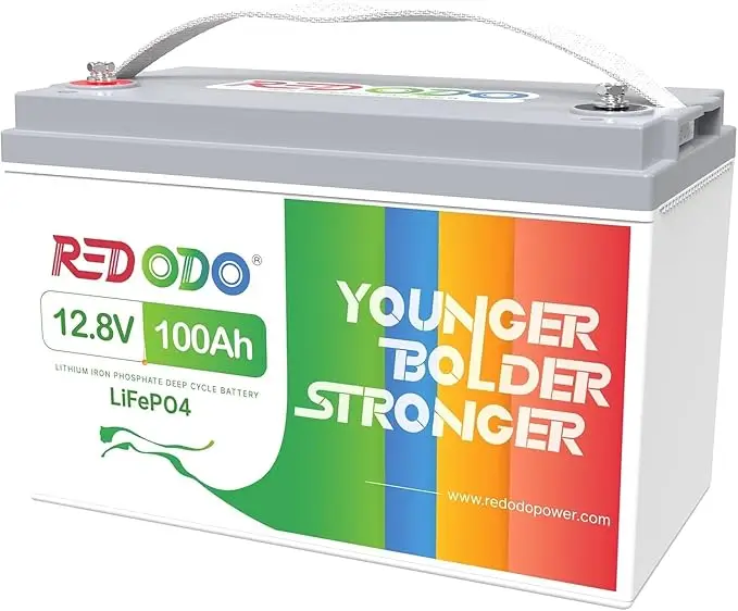 Redodo Bateria para placas solares Litio 12V 100Ah